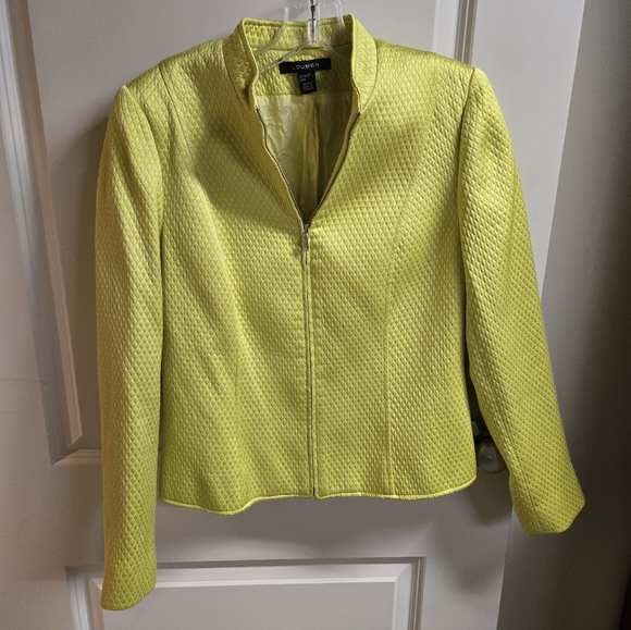 louben Jackets & Blazers - LOUBEN Textured Citron Yellow Blazer